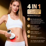 Lymphatic Drainage Massager Anti Cellulite Massage Tool Helps Reduce Stretch Marks with Microcurrent  Red-Light Heat Vibration