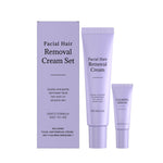 Facial Hair Removal Cream for Sensitive Skin Gentle Painless Depilatory Serum for Upper Lip Chin Eyebrow Soothing Aloe Gel