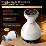 Lymphatic Drainage Massager Anti Cellulite Massage Tool Helps Reduce Stretch Marks with Microcurrent  Red-Light Heat Vibration