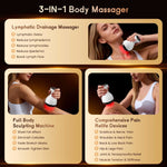 Lymphatic Drainage Massager Anti Cellulite Massage Tool Helps Reduce Stretch Marks with Microcurrent  Red-Light Heat Vibration