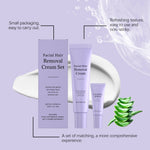 Facial Hair Removal Cream for Sensitive Skin Gentle Painless Depilatory Serum for Upper Lip Chin Eyebrow Soothing Aloe Gel