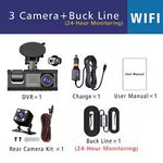 3 Camera WIFI Dash Cam Cabin Car Dvr 1080P Interior Vehicle Three Way Channel Dvrs Recorder Video Registrator Dashcam Camcorder
