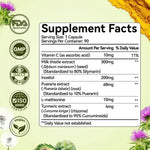 Milk Thistle Liver  Supplement – 300mg Silymarin – OXYENERGY – 90 Veg Capsu