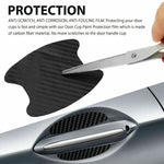 4 x Car Carbon Fiber Door Handle Protector Film Anti-Scratch Sticker Accessories