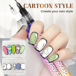 12 Colors 3D Nail Art Drawing Pen Waterproof Painting Liner Drawing Embellishing