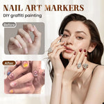 12 Colors 3D Nail Art Drawing Pen Waterproof Painting Liner Drawing Embellishing