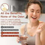 Odorless Garlic 7500mg Per Servings, 300 Softgels | 2 Years Aged Garlic Extra...