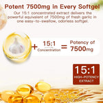 Odorless Garlic 7500mg Per Servings, 300 Softgels | 2 Years Aged Garlic Extra...