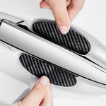 4 x Car Carbon Fiber Door Handle Protector Film Anti-Scratch Sticker Accessories