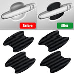 4 x Car Carbon Fiber Door Handle Protector Film Anti-Scratch Sticker Accessories